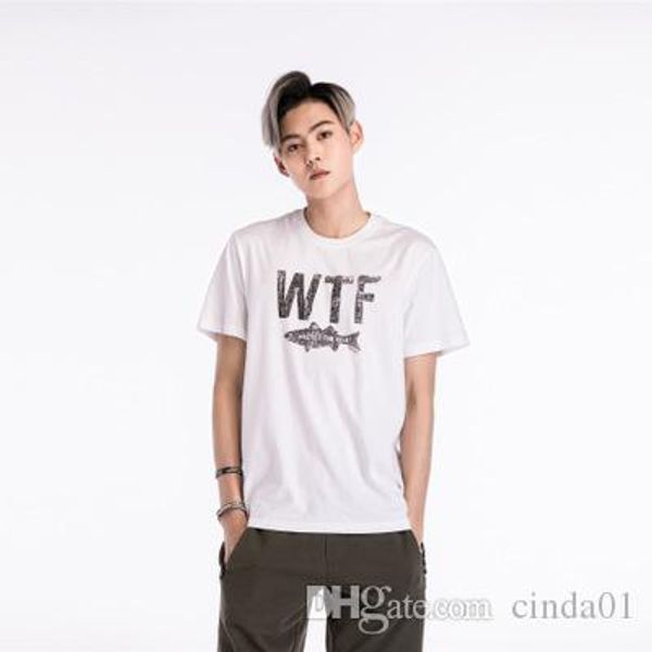 

high street homme summer tee wtf printed мужские короткие футболки повседневная короткие рукава топы тис, White;black