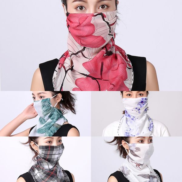 

rn3io summer cycling half face mask cool ice silk outdoor neck scarf breathable sports anti-uv cycling facemask fishing, Black