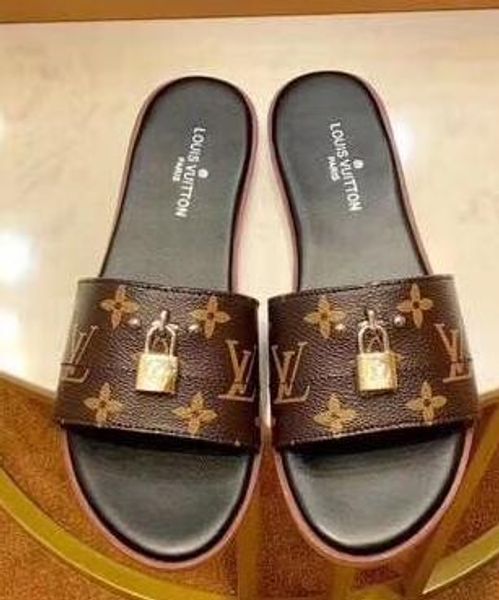 

new06 hi-top женщины zzllxx Париж llLuxury дизайн летние сандалии пляж слайд тапочки дамы шлепанцы Мокасины печати кожа сплошной цвет