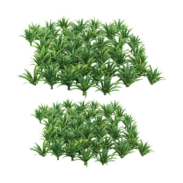 

100x fake shaped grass leaves for railway sandtable landscape supplies