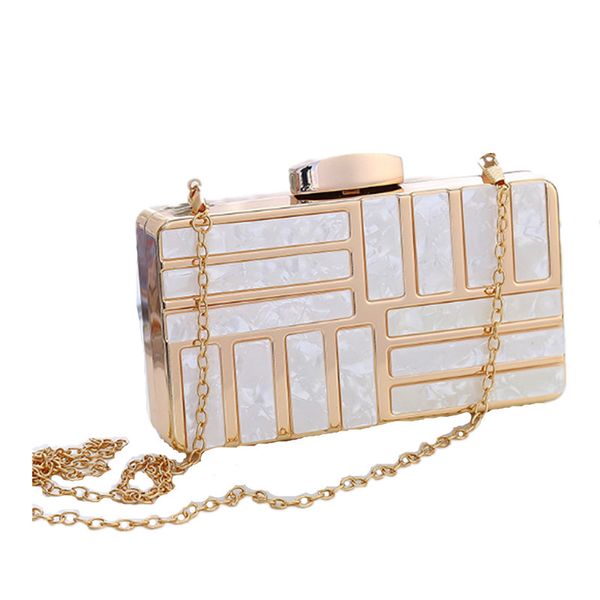 

marble pattern clutch evening bags gold 2018 ladies handbags luxury brands geometric metal frame party women bag shoulder bag