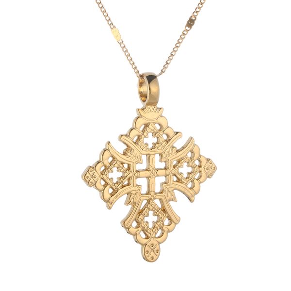 

ethiopia fashion jewelry cross pendant gold color jewelry trendy coptic cross pendant jewelry, Silver