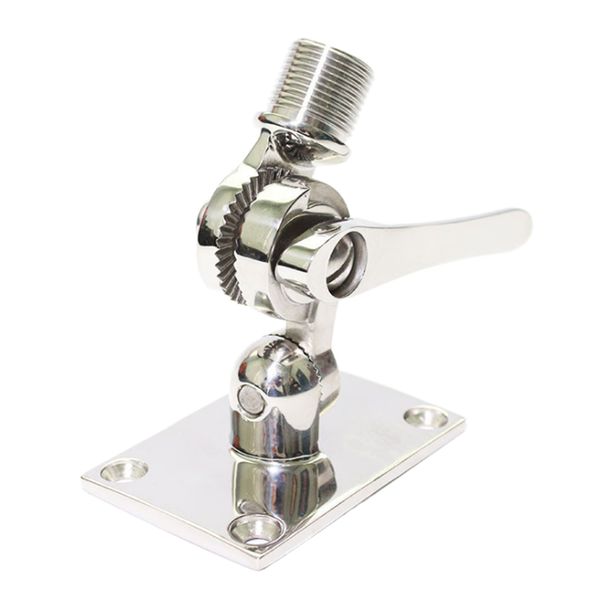 

adjustable marine radio vhf antenna base mount stainless steel for boats