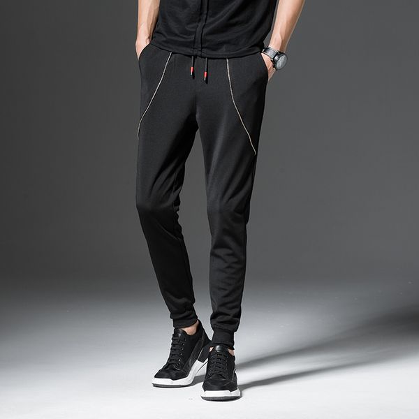 

2019 jogger pants men fitness bodybuilding trousers for runners clothing autumn sweat trousers britches, Black
