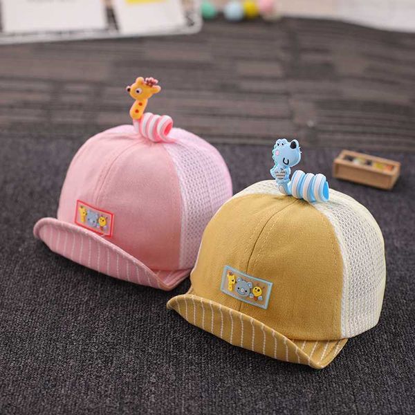 

детские шляпы шлифа шапка весной и летом сетки бейсболка, Yellow