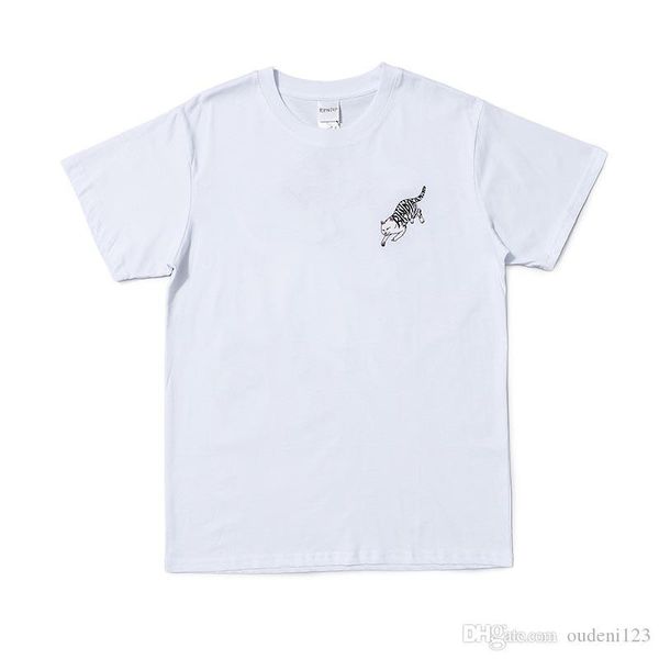 

new mens designer t shirts ripndip men brand tshirt fashion summer custom sweat absorbent luxury tee short sleeved couple cat logo tshirts, White;black