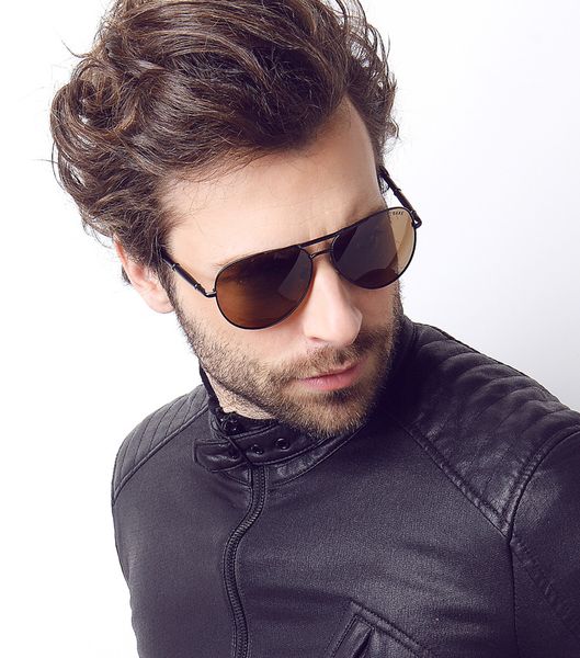 

classic driving eyewear men vintage sunglasses fashion men's exquisite polarized sunglasses, White;black