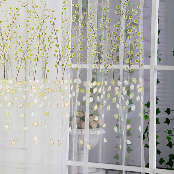

flower floral tulle voile window curtain drape panel scarf valances