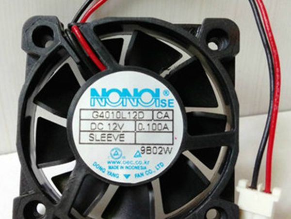 New NONOISE 4010 G4010L12D CA DC12V 0.100A 4CM Silencioso ventilador de refrigeração