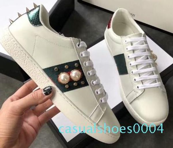 

big size us5-us13 white black shoes designer leather ace shoes man women plus size luxury casual shoes with box dust bag af24