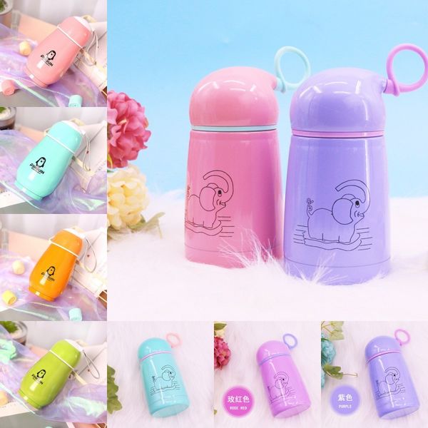 

penguin water bottle stainless steel double layer insulated mug vacuum flask thermos cup 300ml home office travel drinking bottle