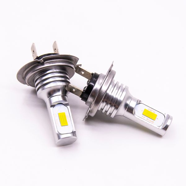 

2pcs h7 led bulbs for cars running driving fog lights 3570 led super bright 6000k white auto lighting canbus error free