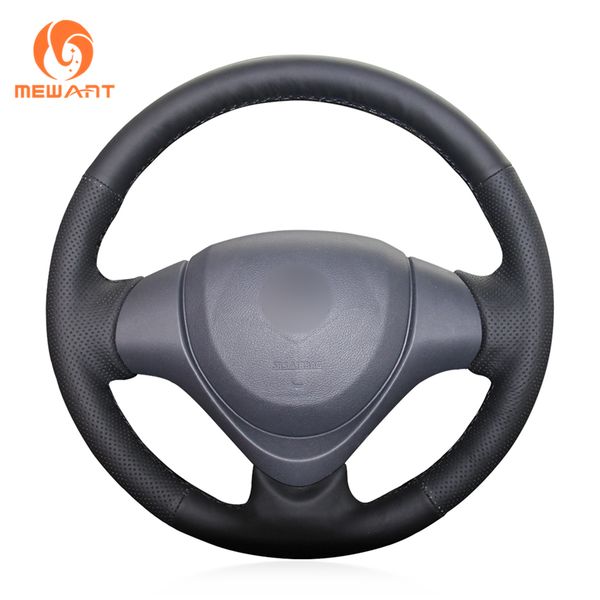 

mewant black artificial leather car steering wheel cover for jimny 2015 2016 2017 2018