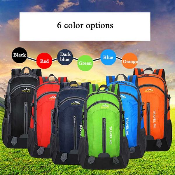 

40l outdoor mountaineering bag waterpprof travel trekking climbing shoulder bags large capacity riding hiking sports backpack