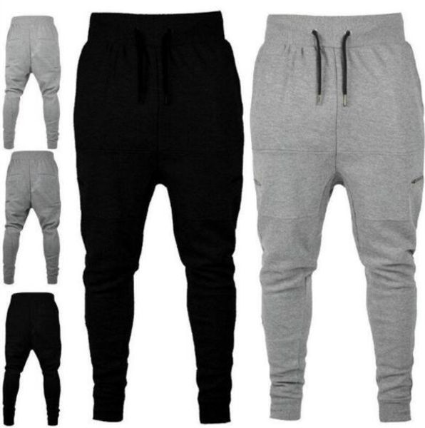 

mens athletic elastic waist pants solid color pantlones designer zipper decorative beam pants joggers sweatpants clothing for men track pant, Black