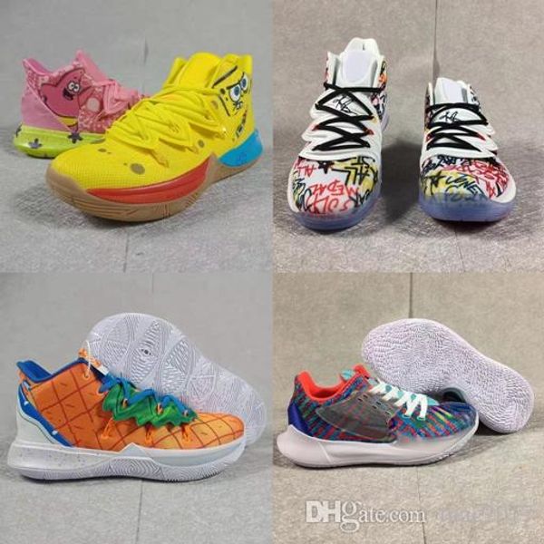 

new pineapple house 5 zapatos kyrie low 2 basketball shoes for men 20th anniversary irving 5s graffiti x multi-color sponge sport sneakers