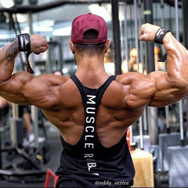 

2020the новый мускулистый фитнес братья футболка тонкий жилет жилет фитнес тренировки рубашка танк рукавов спорт стрейч прилив, White;black