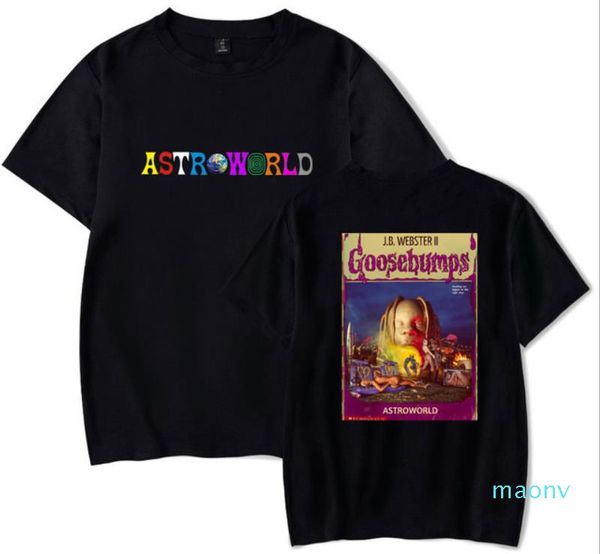 

new astroworld t-shirt travis scott t shirt tee short sleeve t-shirt hip hop astroworld black designer tee t shirt, White;black
