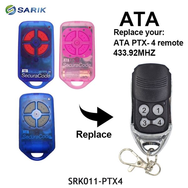 Ata Ptx 4 Garage Door Replacement Remote Control Transmitter 4