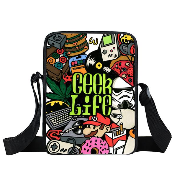 

geek life handbags nerd messenger bag geek 4 life crossbody bag game boy shoulder bags smart boy game messenger bags women men