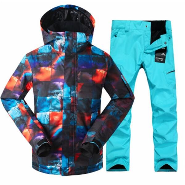 

gsou snow outdoor leisure sports ski jacket zipper windproof breathable suit men's double single plate ski suit