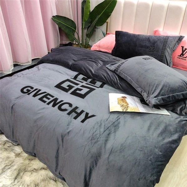 Thicken Fashion Grey Bedding Cover Comforter Cover Sets Fashion