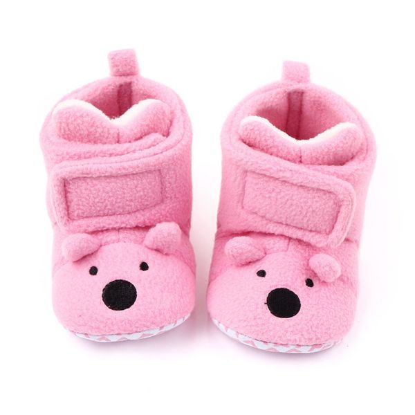 

winter bearanima style baby boots fleece worm shoes baby booties wholesale 0-18 month infant toddler cute shoes, Black;grey