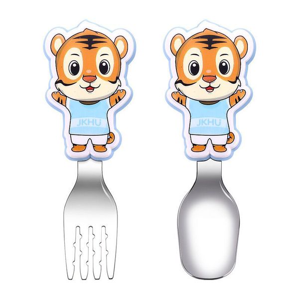 

cute cartoon toddler spoons and forks stainless steel toddler kids spoon fork set silverware kiddy cutlery spoons