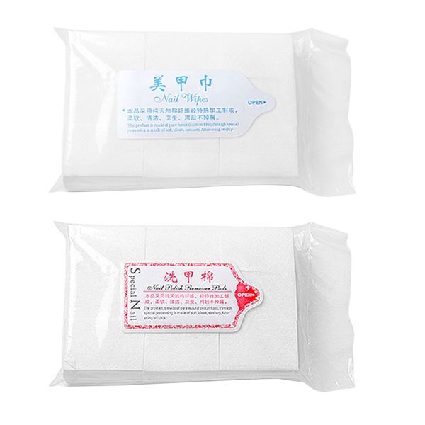 

500/600pcs makeup cotton nail polish remover towel disposable hard/soft cotton cloth nails pads paper