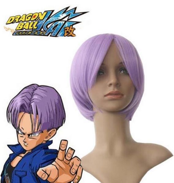 Dragonball Z Trunks Purple Anime Cosplay Wig Cheap Hair
