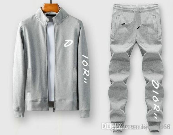

мужчины спортивная толстовка и кофты черный белый осень зима jogger спортивные костюм мужские костюмы sweat костюмы set plus size -3xl # 00, Gray