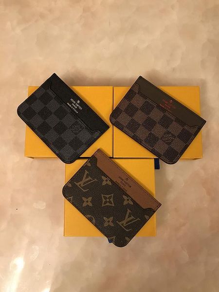 

genuine leather holder women handb ags men wallet fashion purse luxury shoulder b ag 3aa+ clutch satchel sac louis vuitton, Black