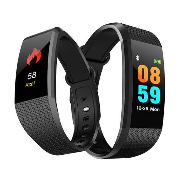 

new smart bracelet smartband blood pressure heart rate sleep step monitor wrist band fitness tracker smart watch ip68 waterproof, Slivery;brown