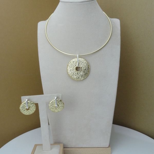 

yuminglai dubai costume jewelry sets necklace and earrings fhk7721, Silver