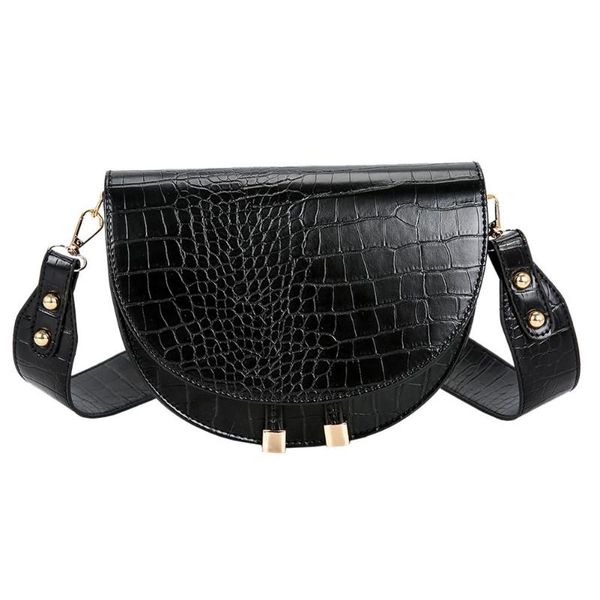 

retro crossbody handbags women semicircle solid color pu leather shoulder messenger bags small satchel bag bolsas feminina mujer