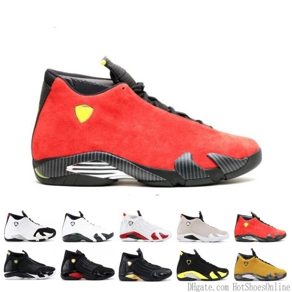 

discounts men basketball shoes 14 14s reverse gold red candy cane last sblack toe desert sand thunder dmp suede sports sneakers