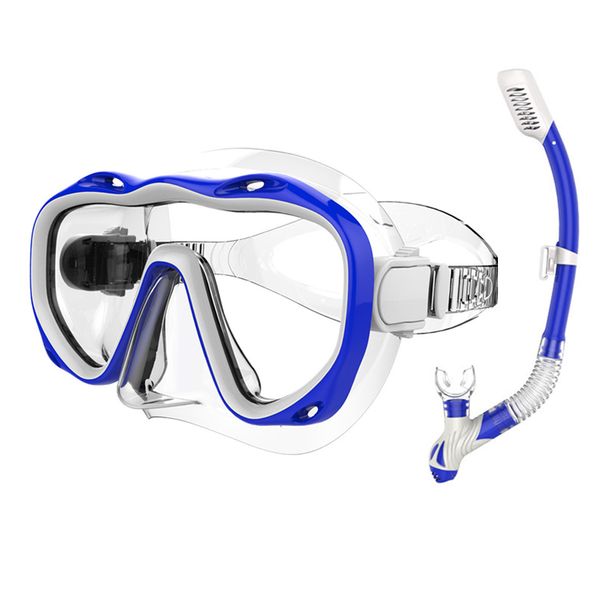 

swimming snorkel anti-fog clear wide view goggles set for summer diving kh889
