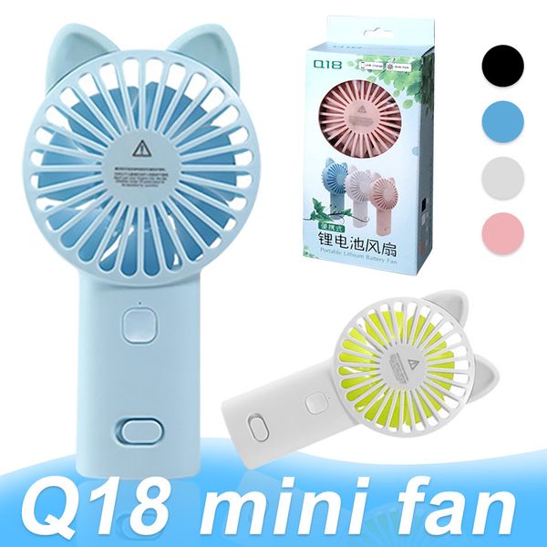 

q18 mini portable usb rechargeable fan small gift fan 3 speed personal desk table fan for home and office