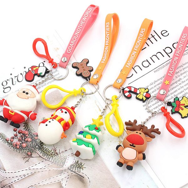 

cartoon snowman keychain christmas keyring decor hanging pendant ornament (christmas snowman, Silver