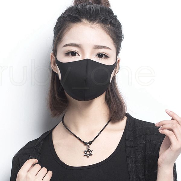 

in stock anti dust face mouth cover pm2.5 mask respirator dustproof anti-bacterial washable reusable ice silk cotton masks tools rra1365