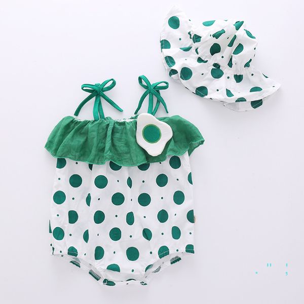 

baby romper 2020 summer onesies infant newborn girls jumpsuits sun hat two pieces set one-pieces cute princess kids clothes cz327, White