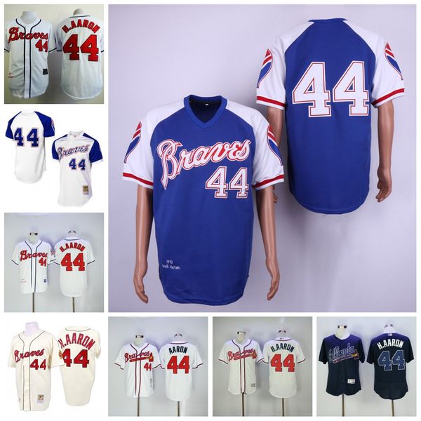 

Hank aaron jer ey atlanta brave 1974 1957 1963 m n with 715 patch jer ey titched