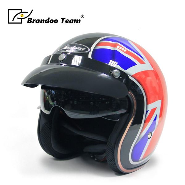 

half helme dot men motorbike moto vintage scooter bicycle half face helmets