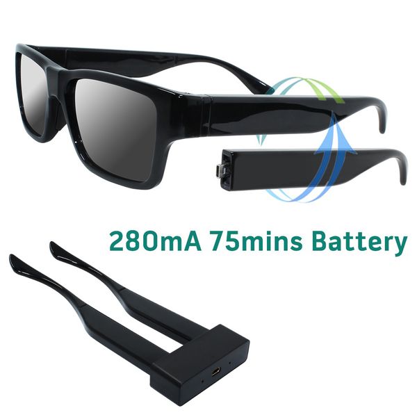 

remote control smart glasses camera touch changeable battery full hd 1080p digital video recorder eyewear camera glasses dvr mini camcorder