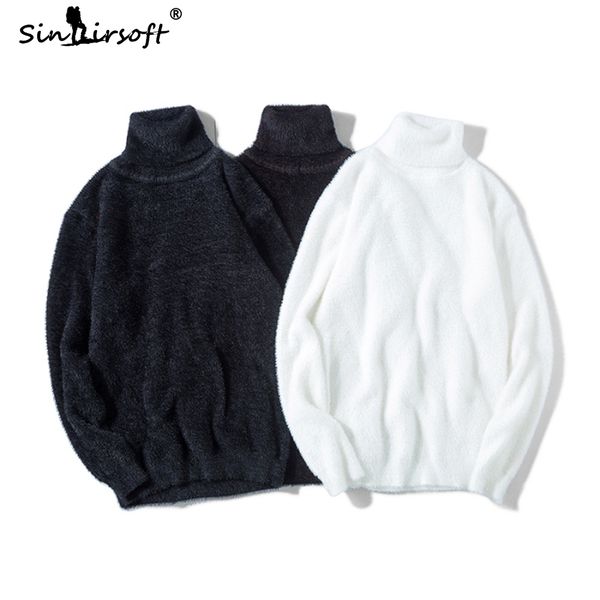 

3 color men's long sleeved turtleneck soild pullover sweater england style casual clothing autumn warm knitted sweater new, White;black