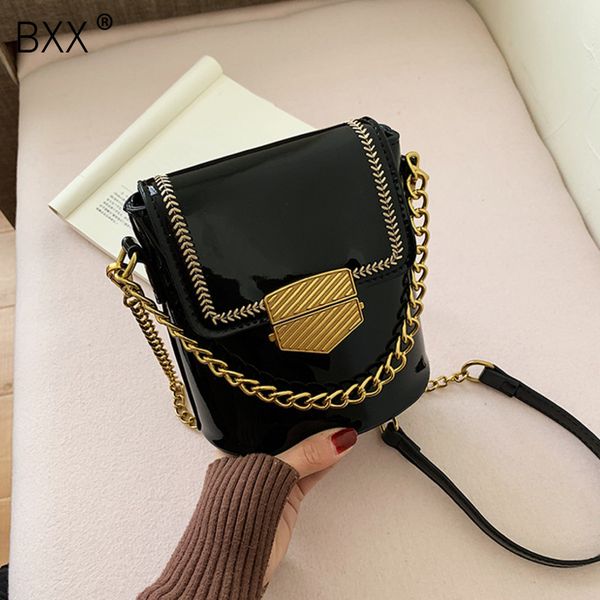 

bxx] patent leather crossbody bags for women 2020 new spring chain shoulder messenger bag female handbags and purses hk156