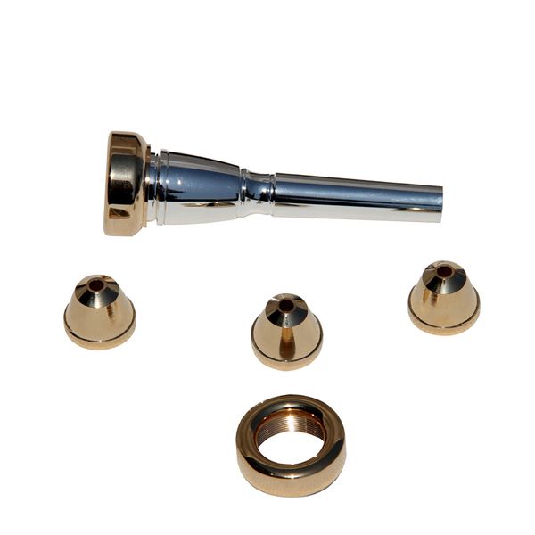 Metal BB Trumpet bocal ajuste tamanho 2C 3C 2B 3B prata banhado instrumento musical trompete acessórios bico frete grátis