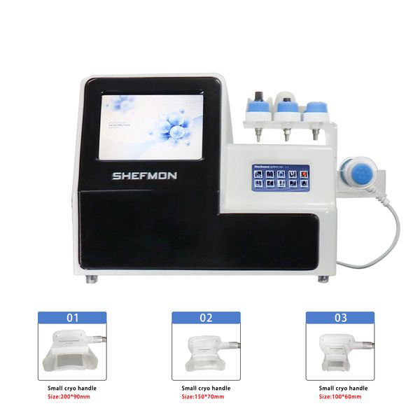 

2 in 1 fat ng cryolipolysis and shockwave massage machine with three size cryo handles