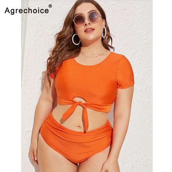 

2019 new plus size swimwear women bikini high waist swimsuit push up bikini set solid bathing suit beachwear swimming suit, White;black