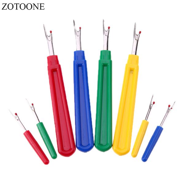 

zotoone 8pcs/set plastic handle craft needles arts sewing accessories thread cutter seam ripper stitch unpicker hand tools, Black